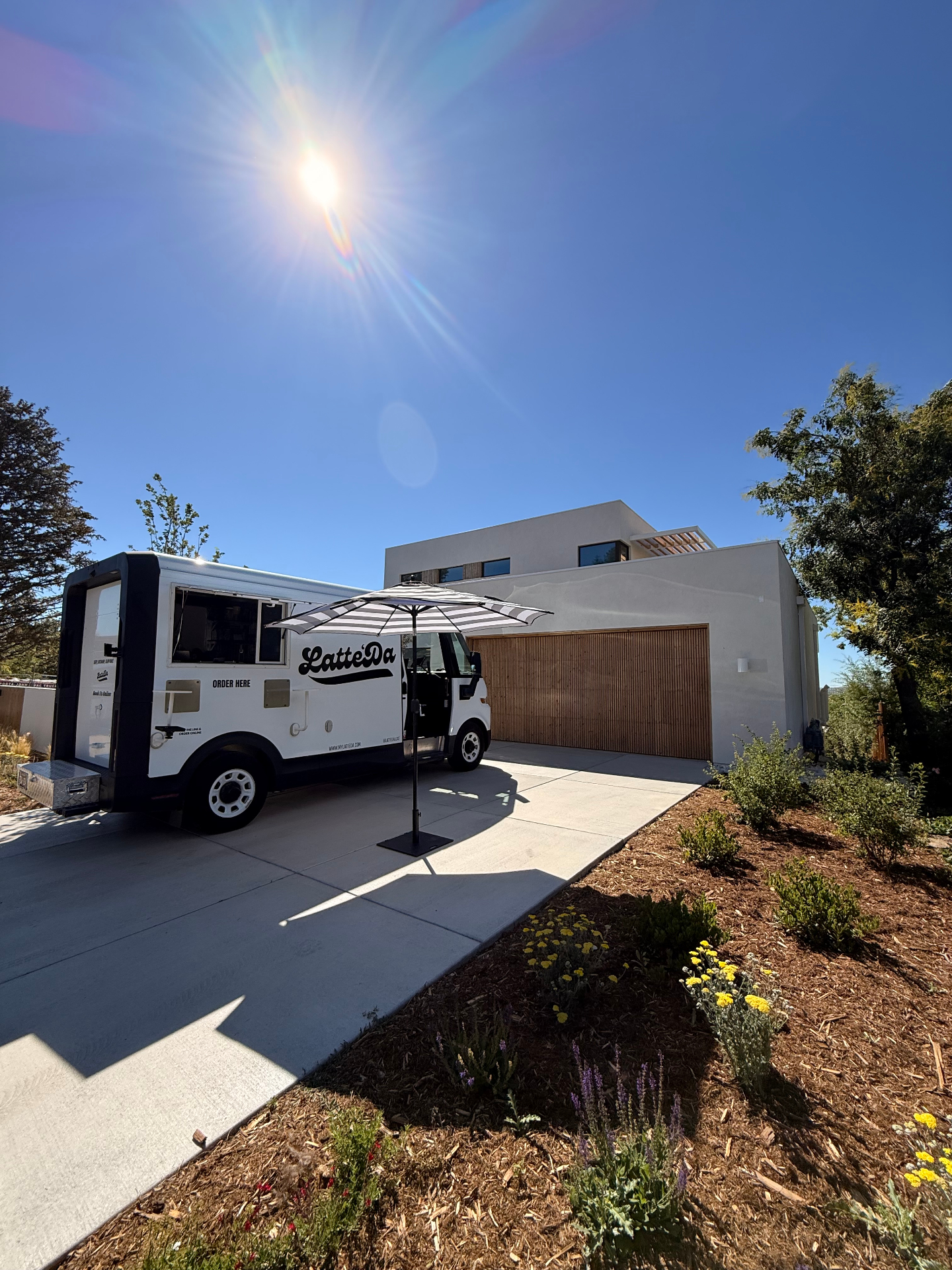 A private yoga session above Boulder: catering coffee at 1750 Sunset Blvd
